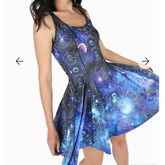 RARE Black Milk REBEL ALLIANCE VS GALACTIC EMPIRE INSIDE OUT DRESS size Large - Picture 3 of 13